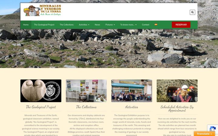 Screenshot of aulamuseodegeologiamalaga.com