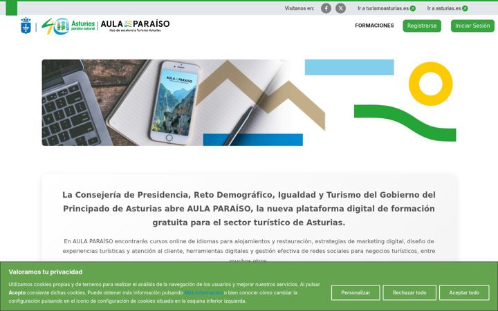 Screenshot of aulaparaiso.pro