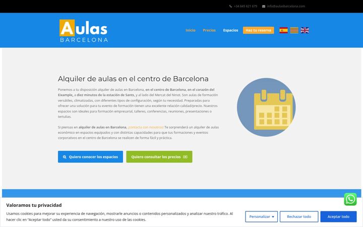 Screenshot of aulasbarcelona.com