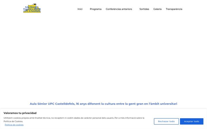 Screenshot of aulaseniorcastelldefels.cat
