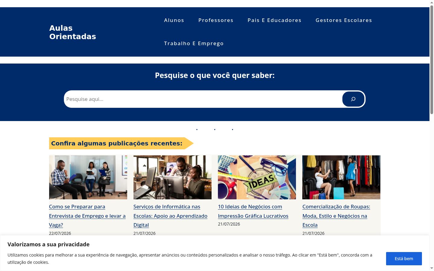 Screenshot des Einwilligungsbanners vor jeglicher Interaktion