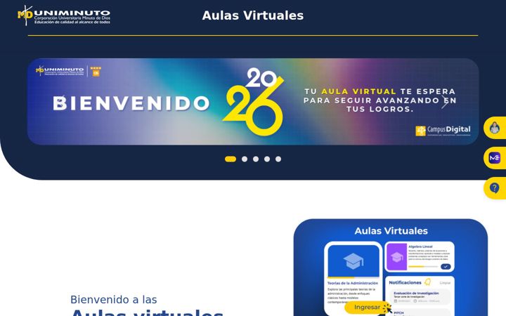 Screenshot of aulasuniminuto.edu.co