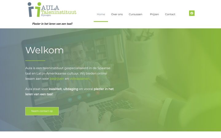 Screenshot of aulataleninstituutnijmegen.nl