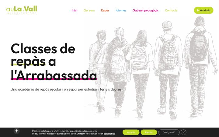 Screenshot van aulavall.com