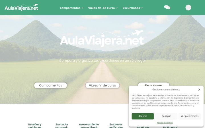 Screenshot of aulaviajera.net