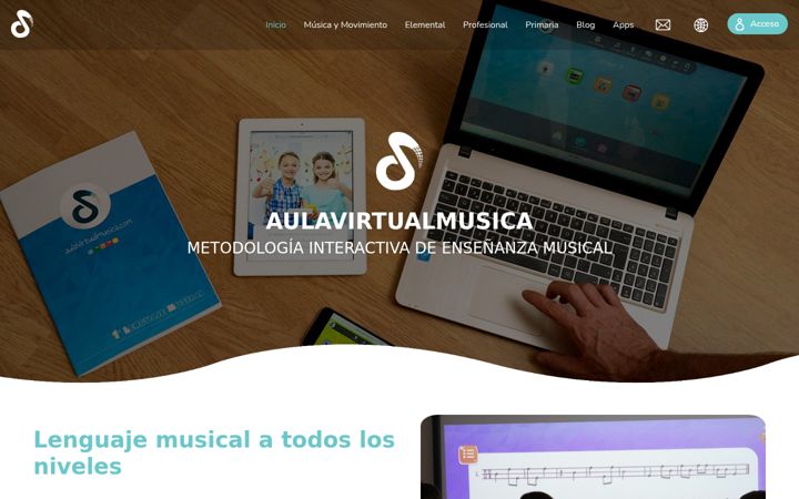 Screenshot of aulavirtualmusica.com