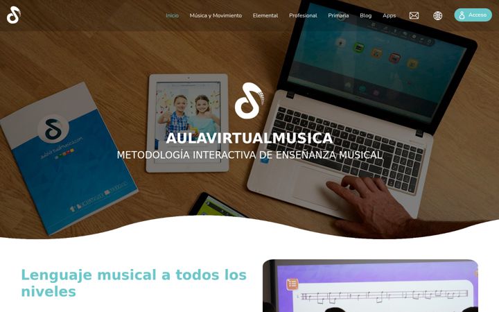 Screenshot of aulavirtualmusica.es