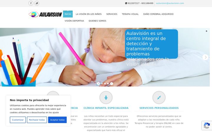 Screenshot of aulavision.com