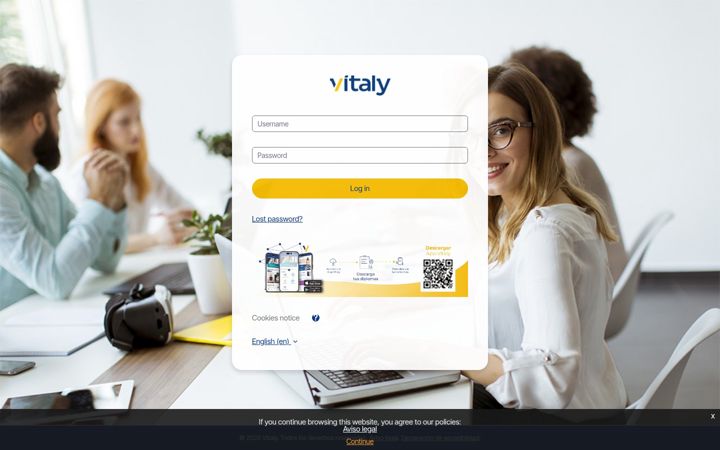 Captură de ecran a aulavitaly.com