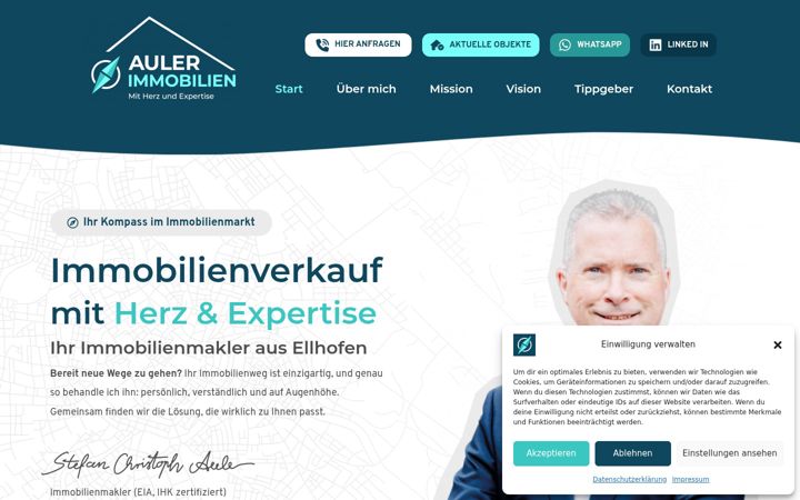 Screenshot stránky auler-immobilien.de