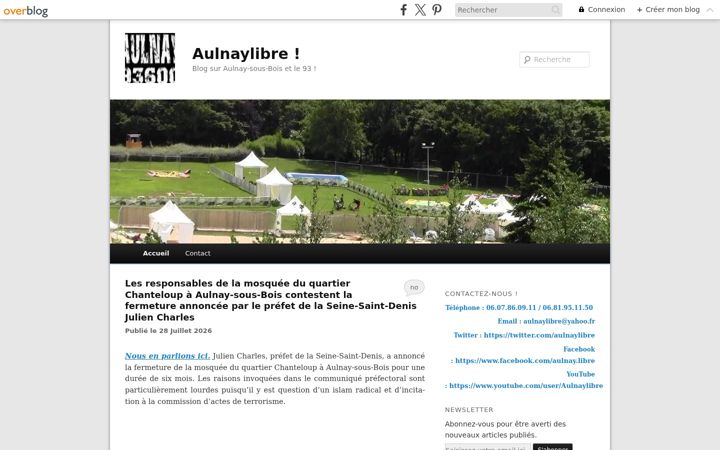 Screenshot of aulnaylibre.com