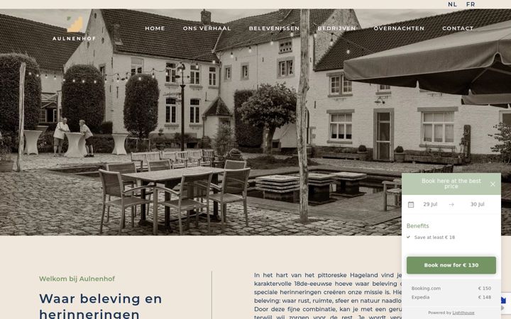 Screenshot of aulnenhof.be