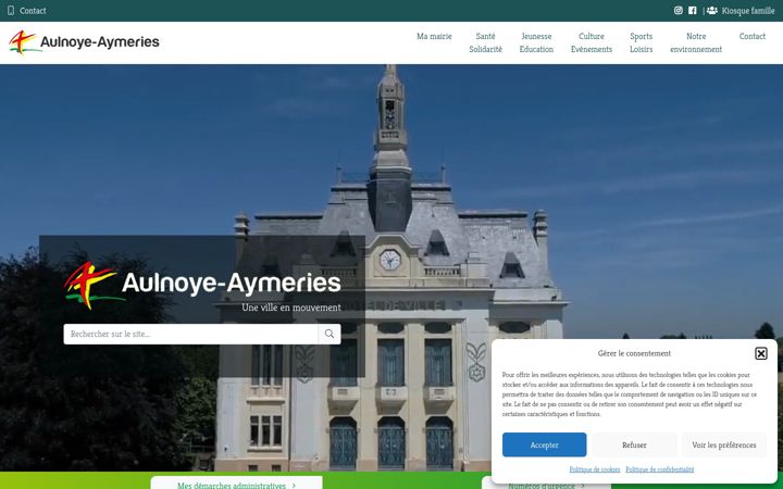 Skærmbillede af aulnoye-aymeries.fr