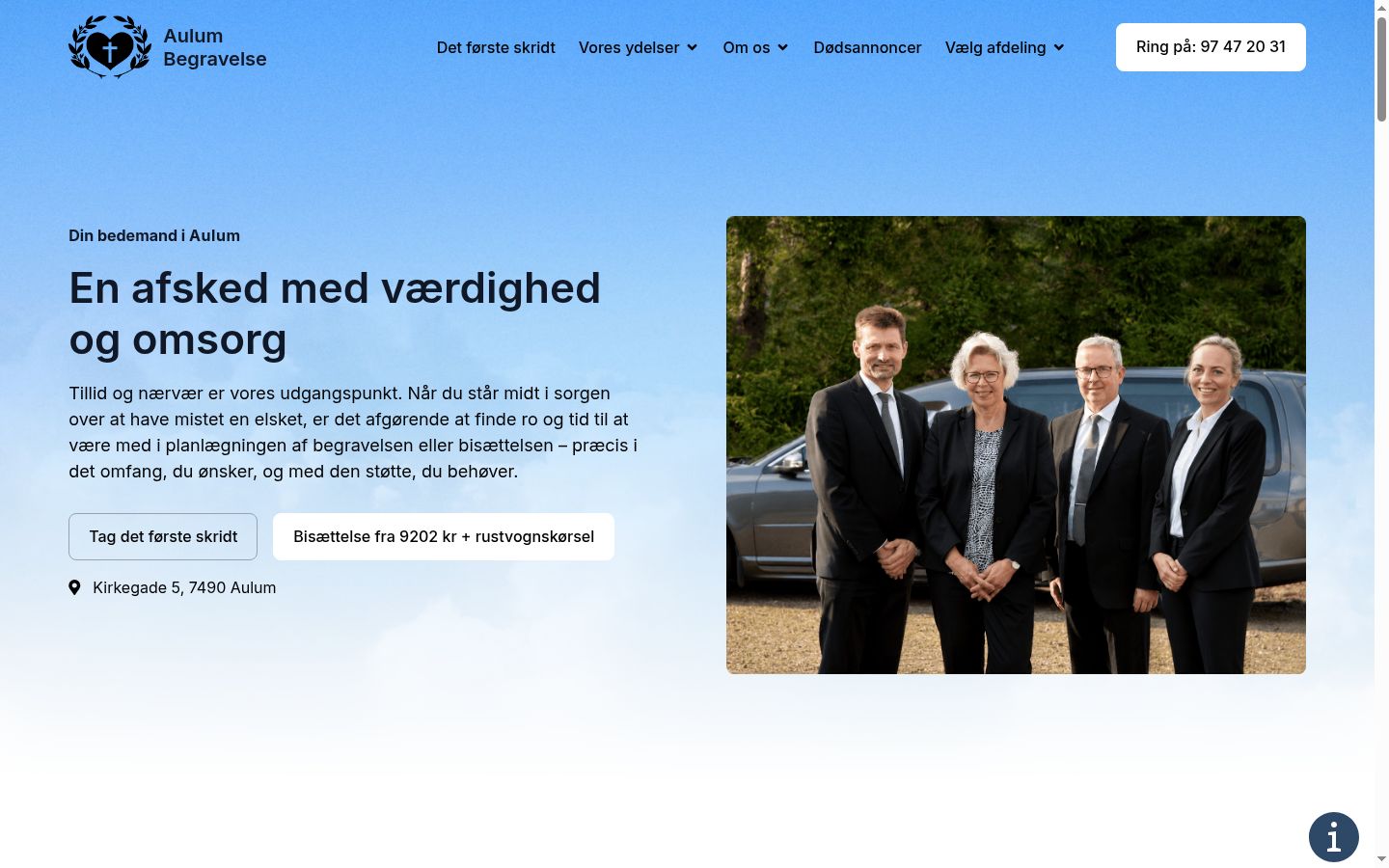 Skærmbillede af samtykkebanneret, som det blev vist før nogen interaktion