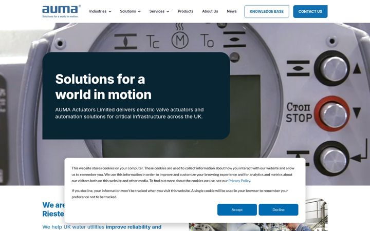 Screenshot of auma.co.uk