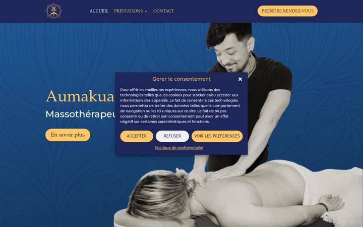 Screenshot of aumakua-therapies.ch