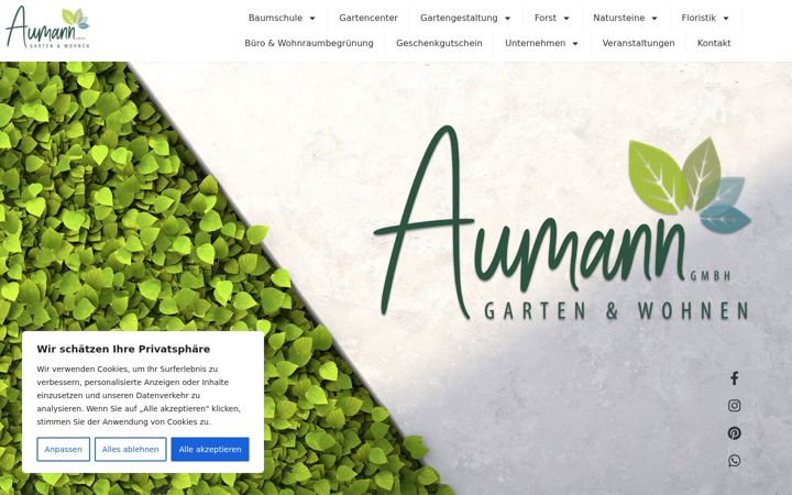 Skärmbild av aumann-gartenundwohnen.de