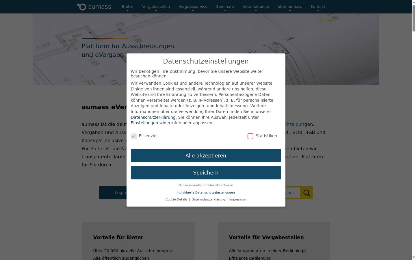 Snímek obrazovky baneru souhlasu zobrazeného před jakoukoli interakcí