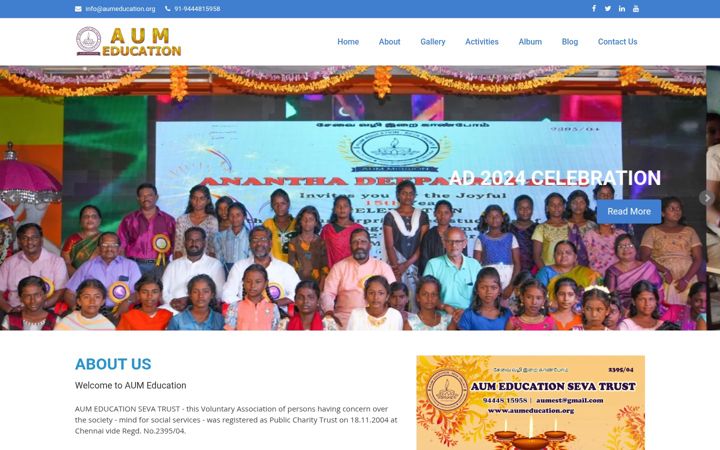 Screenshot of aumeducation.org