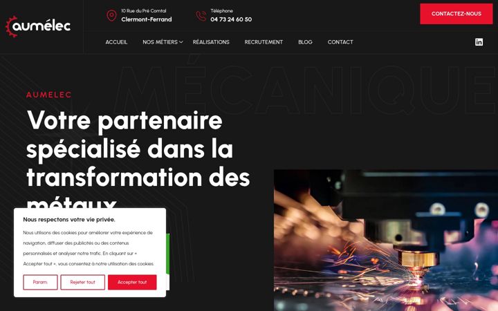 Screenshot of aumelec.fr