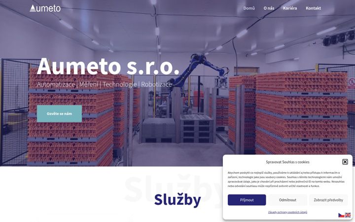 Screenshot of aumeto.cz