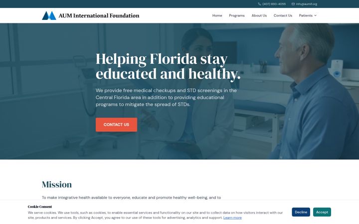 Screenshot of aumif.org