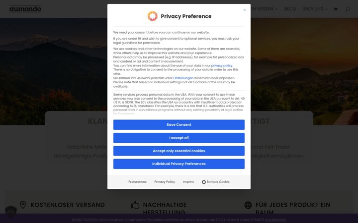 Ekraanipilt saidist aumondo.de