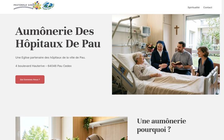 Ekraanipilt saidist aumoneriehopitauxpau.fr