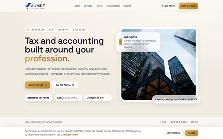 Screenshot of aumregroup.com.au