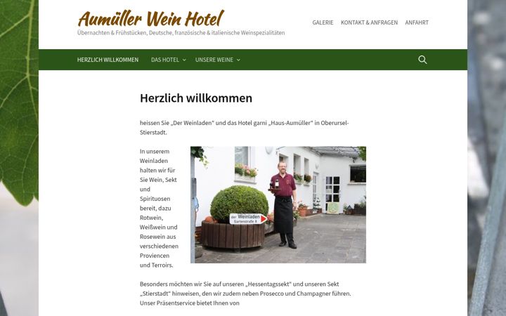 Screenshot του aumueller-wein-hotel.de