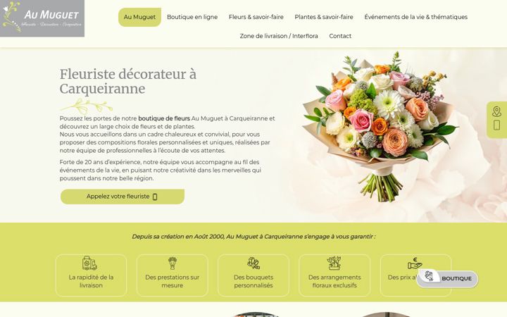 Screenshot of aumuguet-fleuriste83.fr