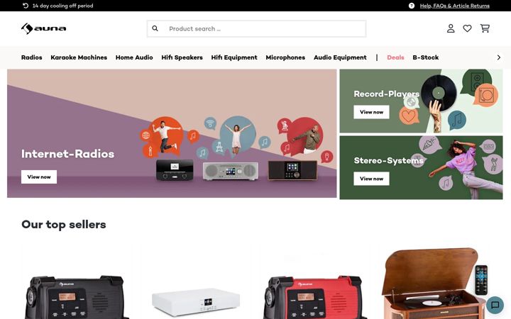 Screenshot του auna-multimedia.co.uk