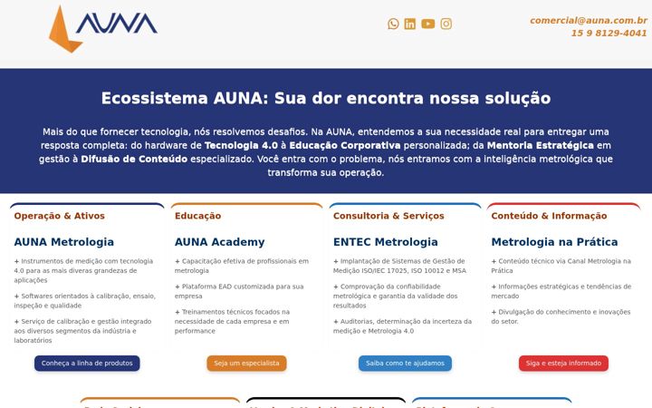 Screenshot of auna.com.br