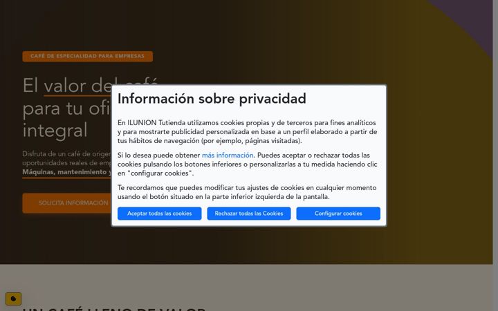 Screenshot of aunacafe.com