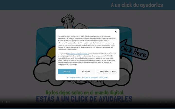 Screenshot of aunclickdeayudarles.es
