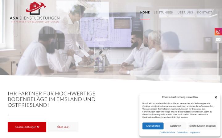 Skärmbild av aundadienstleistungen.de