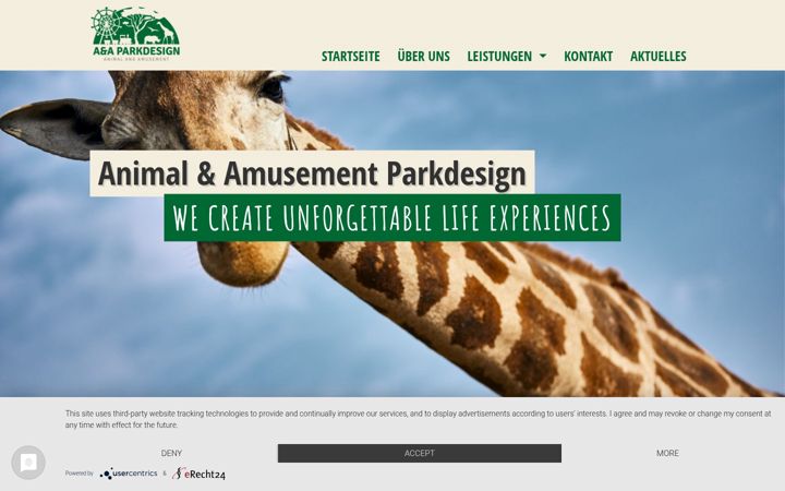 Skärmbild av aundaparkdesign.de