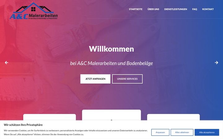 Screenshot of aundc-malerarbeiten.de
