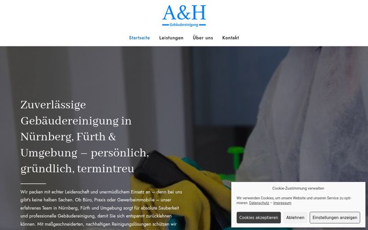 Screenshot of aundh-gebaeudereinigung.de