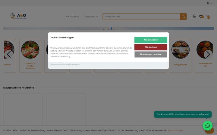 Screenshot of aundo-shop.de