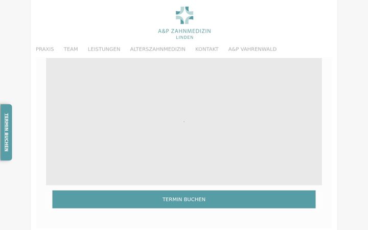 Screenshot of aundp-zahnmedizin.de