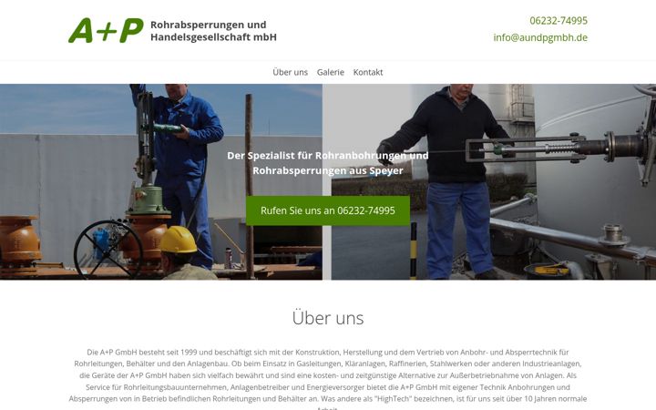 Screenshot of aundpgmbh.com