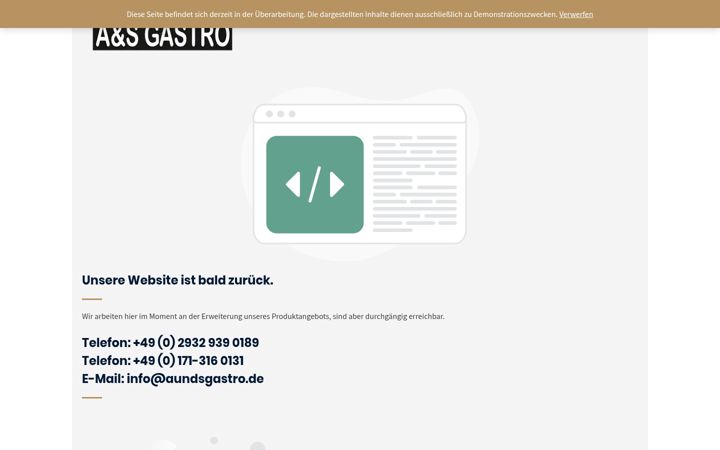 Screenshot of aundsgastro.de