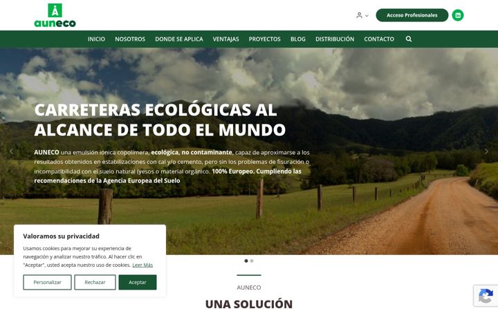 Screenshot ta' auneco.com