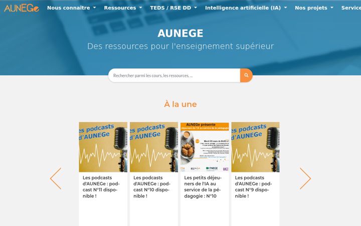 Skærmbillede af aunege.fr