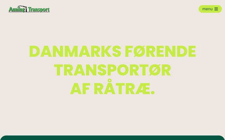 Screenshot di auningtransport.dk