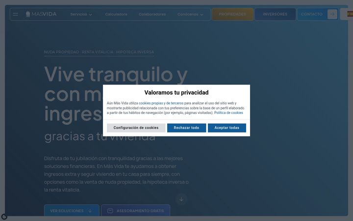 Screenshot of aunmasvida.es