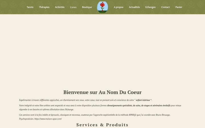 Screenshot of aunomducoeur.com