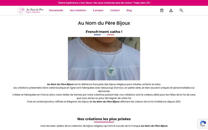 Screenshot of aunomduperebijoux.fr