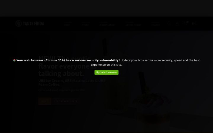 Screenshot of auntfrida.eu